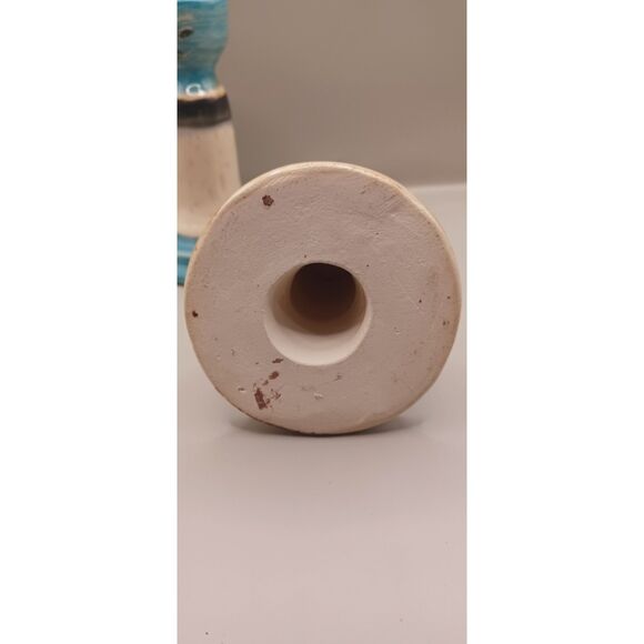 Arts and Crafts Studio Art Pottery "Picasso Style" Man & Woman Candlestick Set - Picture 12 of 16